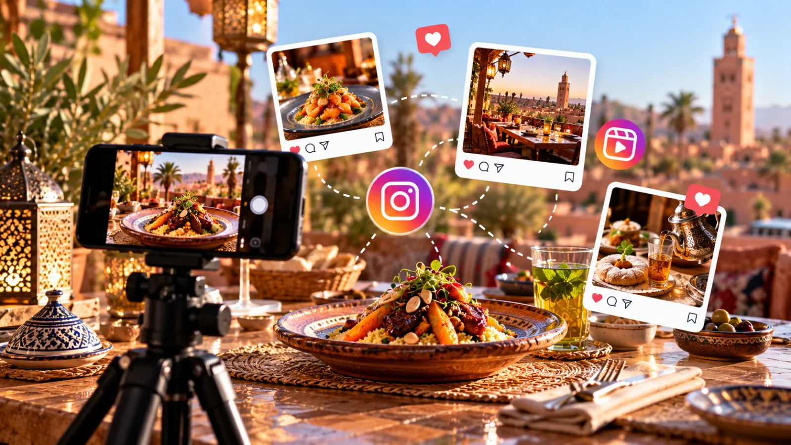 Restaurant à Marrakech : 12 idées de contenu Instagram qui remplissent les tables